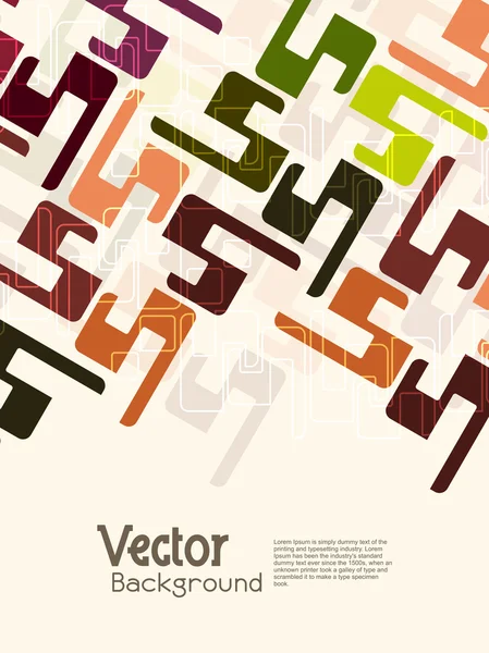 Abstrato retro fundo projetado . — Vetor de Stock