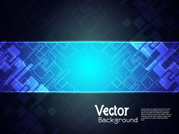 Fondo de tecnología creativa abstracta con banner negro . — Vector de stock