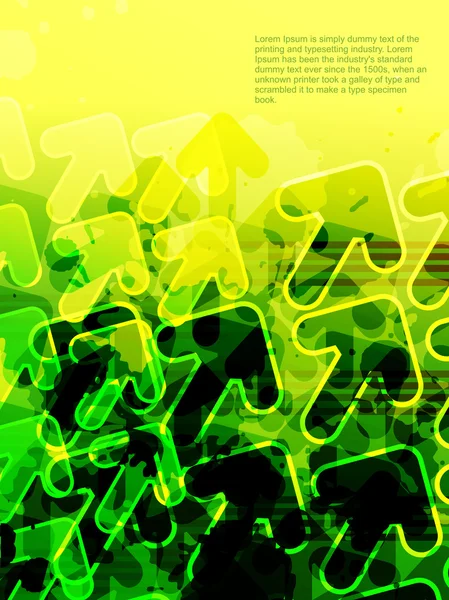 Abstrait fond de flèche coloré avec grunge . — Image vectorielle