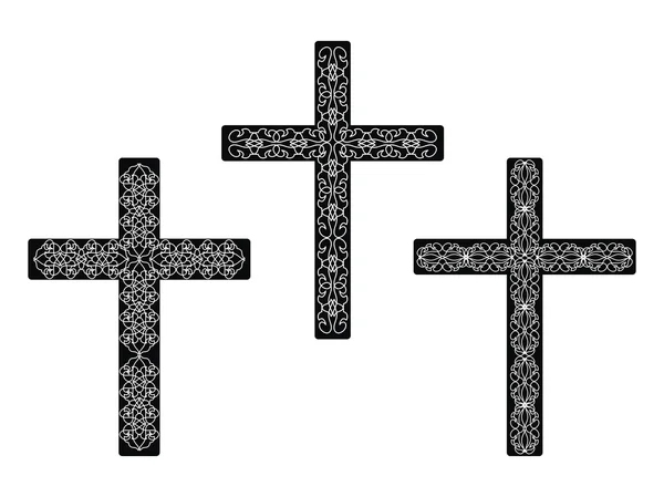 Ensemble de croix religieuses . — Image vectorielle