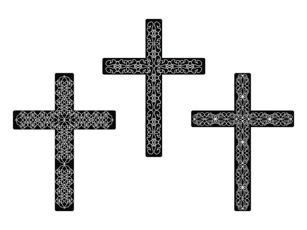 Uppsättning av religiösa cross design. — Stock vektor