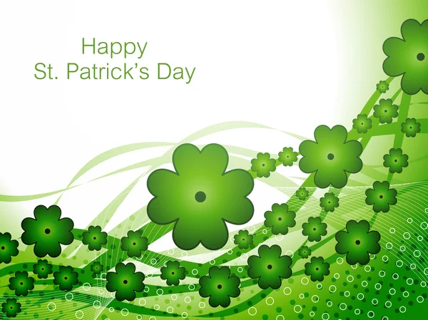 St. Patrick nap háttér lóhere és virágos — Stock Vector