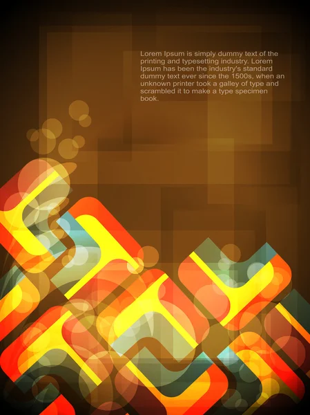Fond lumineux abstrait créatif avec des carrés colorés . — Image vectorielle