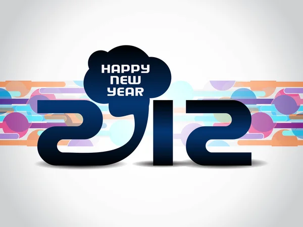 Bonne année créative 2012 design . — Image vectorielle