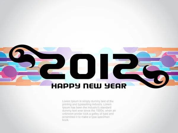 Creativo felice anno nuovo 2012 design . — Vettoriale Stock