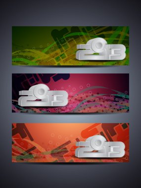 Soyut vektör web başlık/banner tasarım 2013 kümesi