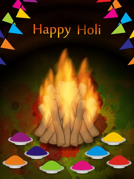 Ilustração colorida para o festival indiano Holi — Vetor de Stock