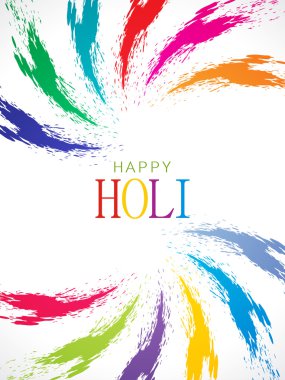 Colorful background design for Indian festival Holi clipart