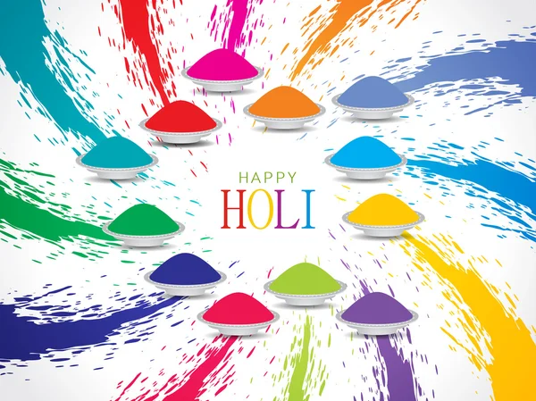 Projeto de fundo colorido para festival indiano Holi — Vetor de Stock