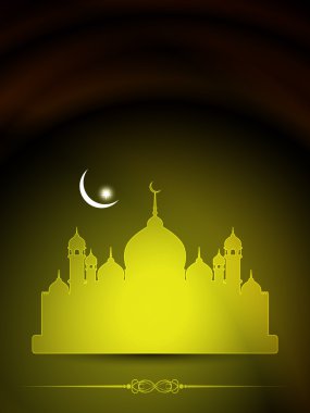 cami ile sanatsal dini bayram arka plan.