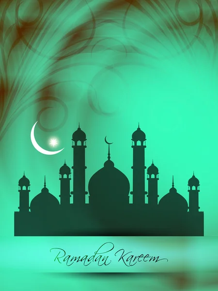 Fondo de eid religioso abstracto con mezquita . — Vector de stock