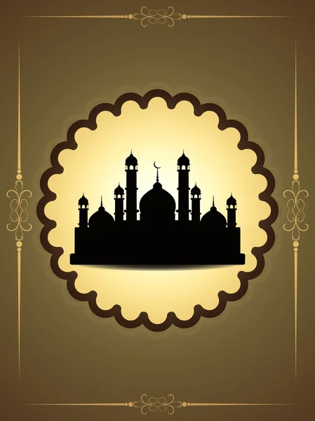 Diseño de fondo de eid religioso con mezquita . — Archivo Imágenes Vectoriales