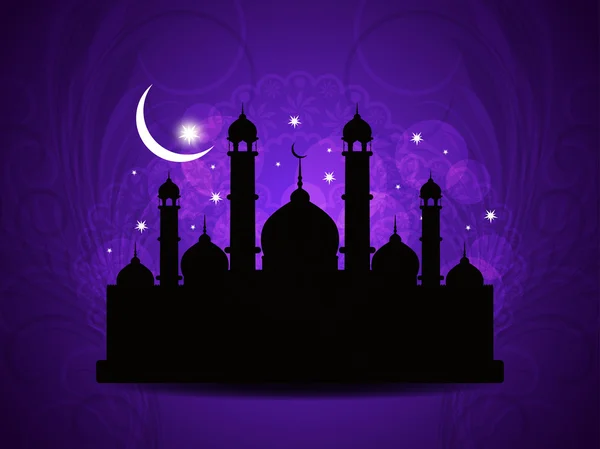 Streszczenie tło religijne eid z meczetu. — Wektor stockowy