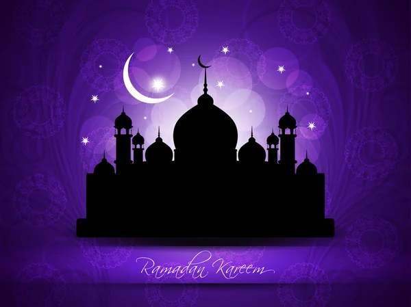 Abstract religious eid background with mosque. — Stock Vector