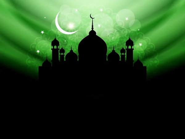 モスクでイードの宗教背景デザイン. — ストックベクタ