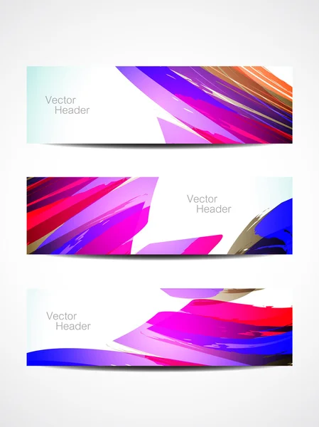 Set of abstract beautiful web header or banner designs. — Stock Vector