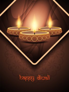 güzel lambalı diwali festivali için dini arka plan tasarımı.