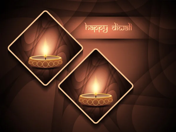 Diseño de fondo religioso para el festival diwali con hermosas lámparas. — Vector de stock