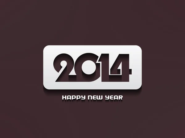 Elegante gelukkig nieuw jaar 2014 ontwerp. — Stockvector