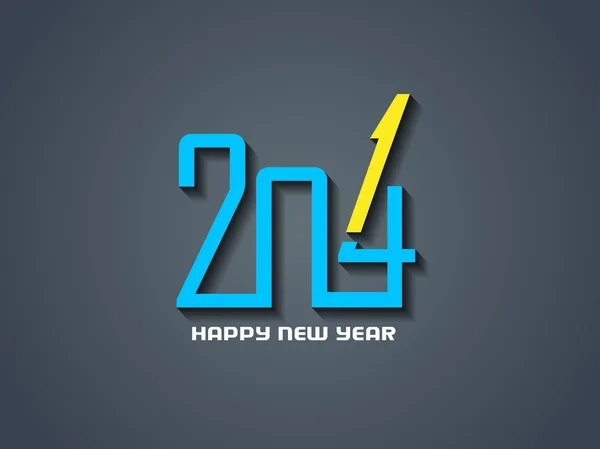 Elegante gelukkig nieuw jaar 2014 ontwerp. — Stockvector