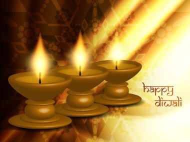 güzel lambalı diwali festivali için dini arka plan tasarımı.