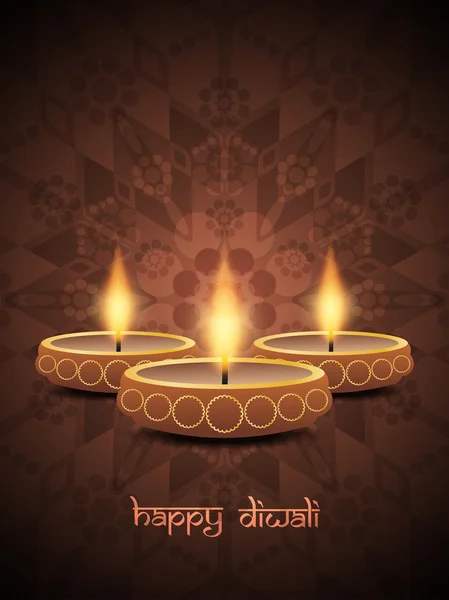 Religiös bakgrund design för diwali festival med vackra lampor. — Stock vektor