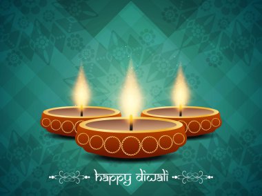 güzel lambalı diwali festivali için dini arka plan tasarımı.