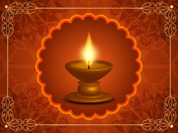 Fond religieux design pour le festival diwali avec de belles lampes. — Image vectorielle