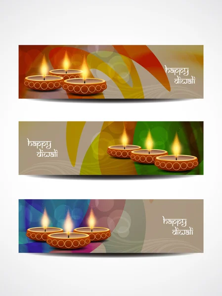 Jeu de bannières design pour diwali . — Image vectorielle