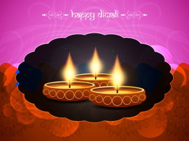 diwali güzel lambaları için dini zarif arka plan.