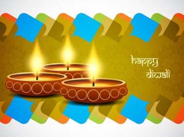 diwali Festivali için dini kart tasarımı