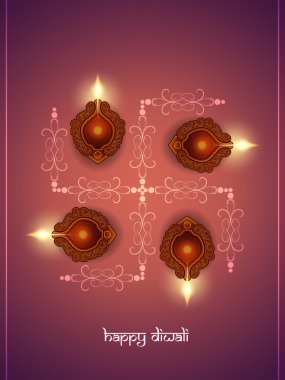 diwali güzel lambaları için dini zarif arka plan.