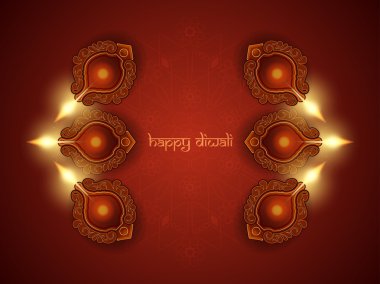diwali güzel lambaları için dini zarif arka plan.