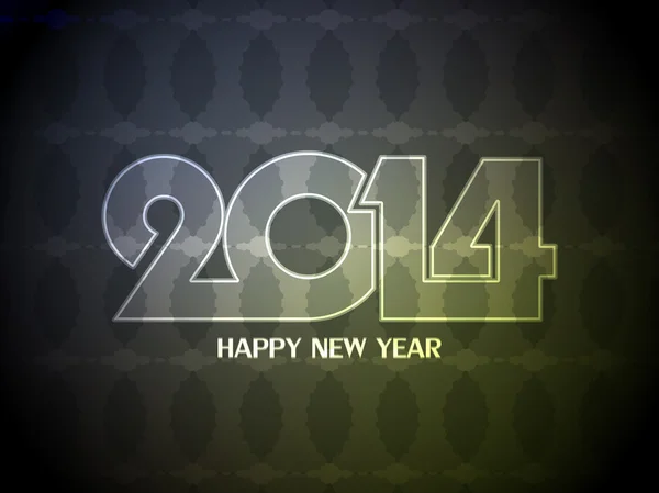 Elegant happy new year 2014 design — Stock Vector