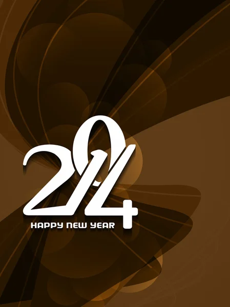 Elegante felice anno nuovo 2014 design — Vettoriale Stock