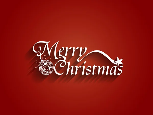 Beautiful text design of Merry Christmas on red color background. — Stock Vector