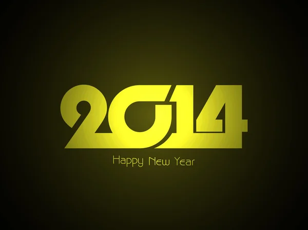 Elegante felice anno nuovo 2014 design — Vettoriale Stock