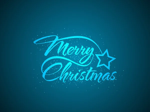 Desain teks indah Merry Christmas - Stok Vektor