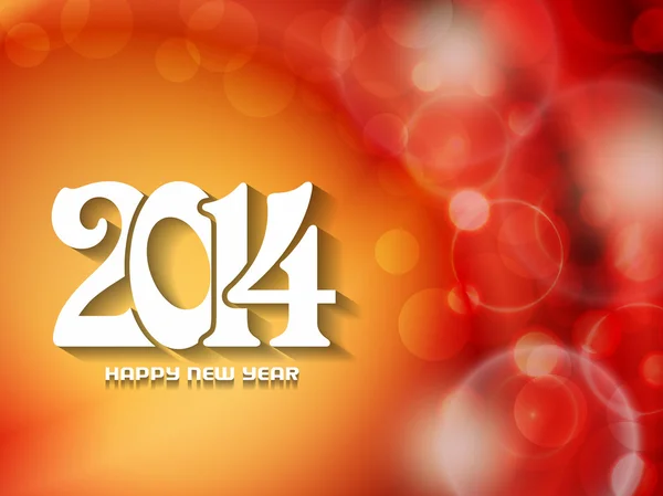Parlak kırmızı renkli arka planı için yeni yıl 2014. — Stok Vektör