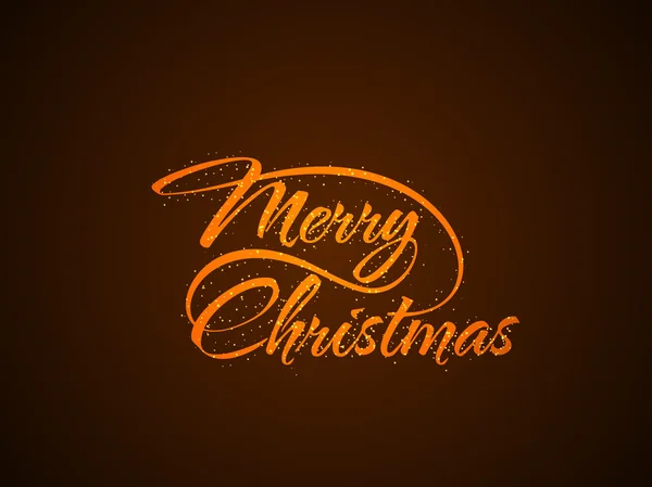 Desain teks indah Merry Christmas - Stok Vektor
