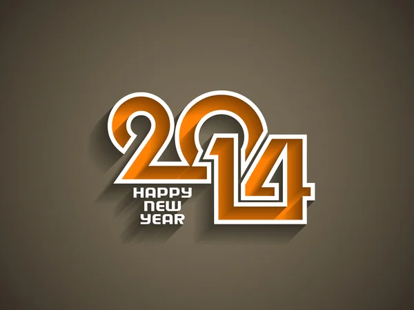 Hintergrunddesign für das neue Jahr 2014. — Stockvektor