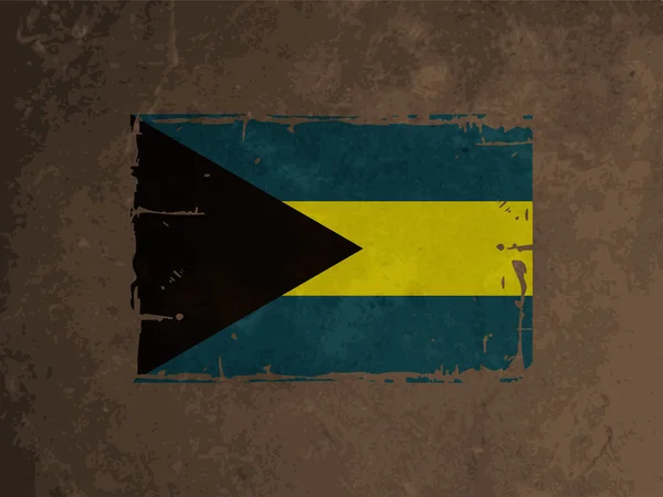 Projeto de bandeira texturizada grunge bonita das Bahamas . — Vetor de Stock
