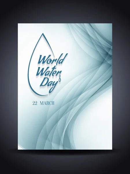 Hermoso diseño de la tarjeta del Día Mundial del Agua . — Vector de stock