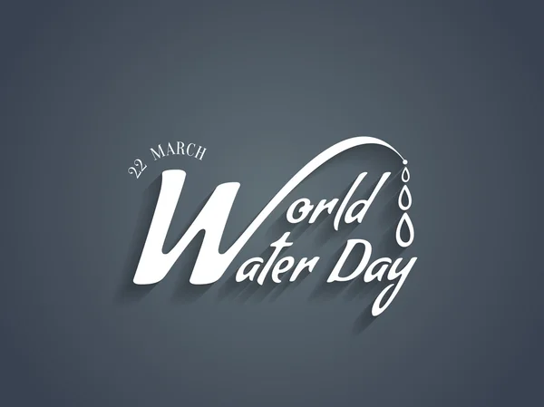 Hermoso diseño de la tarjeta del Día Mundial del Agua . — Vector de stock