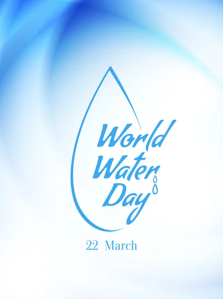 Beautiful card design of World water Day. — Stock Vector