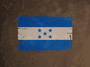 Honduras bayrağı tasarım güzel vektör grunge dokulu.