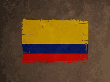 kahverengi renk grunge doku zemin üzerine Columbia güzel bayrak tasarım.