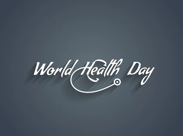 Creative white color text design element of world health day. — Stock Vector