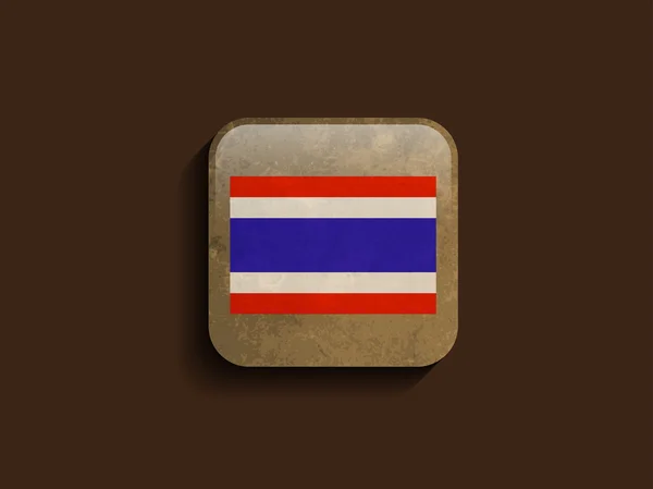 태국의 아름 다운 깃발 디자인 아이콘. — 스톡 벡터
