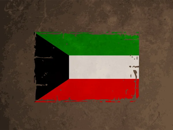 Beautiful flag design of Kuwait. — Stock Vector
